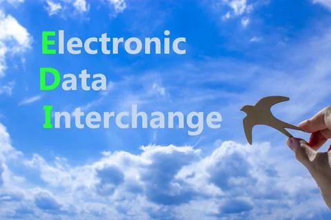 EDI electronic data interchange symbol. Concept words EDI electronic data i.. Stock-Fotos