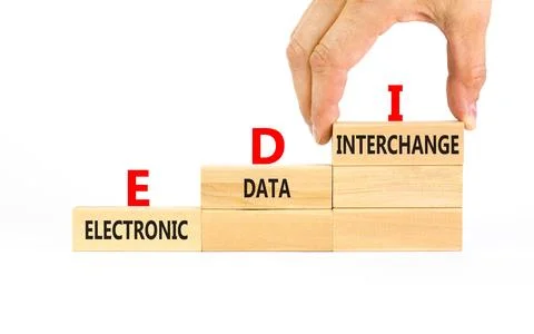 EDI electronic data interchange symbol. Concept words EDI electronic data i.. Foto stock