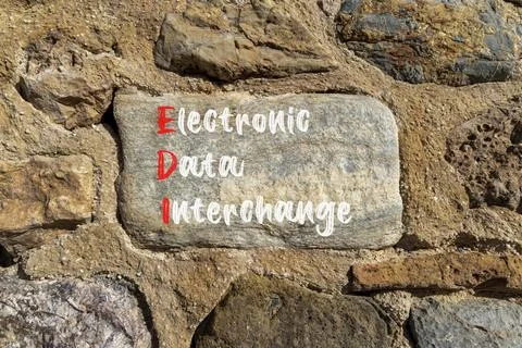 EDI electronic data interchange symbol. Concept words EDI electronic data i.. Stock-Fotos