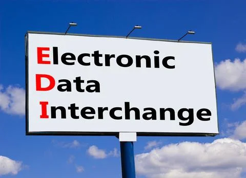EDI electronic data interchange symbol. Concept words EDI electronic data i.. Stock-Fotos