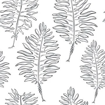 Edible  algae.   Vector  pattern. Stockillustratie