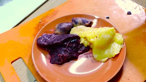 The edible poultry viscera 스톡 동영상 78930421