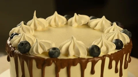 Edible spangles decor pour on cake Stock Footage 120400800