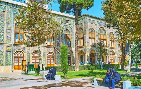 The edifices of Golestan palace, Tehran Stock Photos