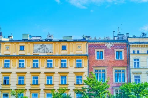 Edifices of old Krakow, Poland Stock Photos