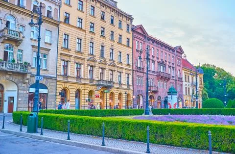 Edifices of old Krakow, Poland Stock Photos