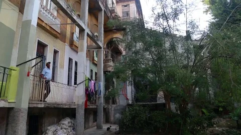 Edificio Arcos Building in Havana. Stock Footage 77763644