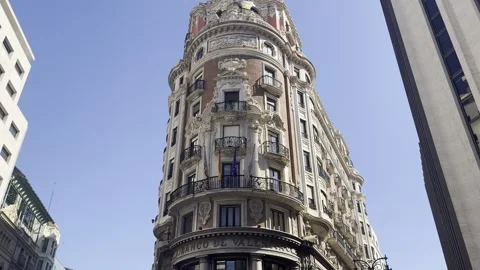 Edificio Banco de Valencia Historic Architecture Valencia Spain Vidéo 335890918