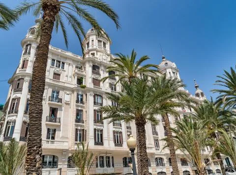 Edificio Carbonell, a historic building in Alicante - Spain. Built in 1918 Fotos de archivo