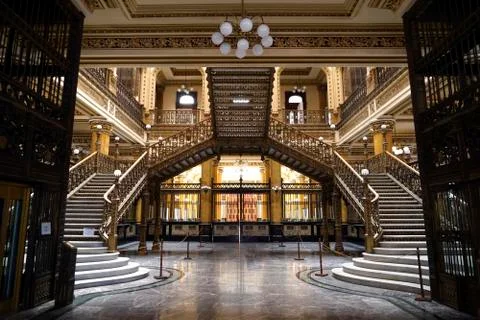Edificio de Correos, centro historico, ciudad de mexico Stock Photos
