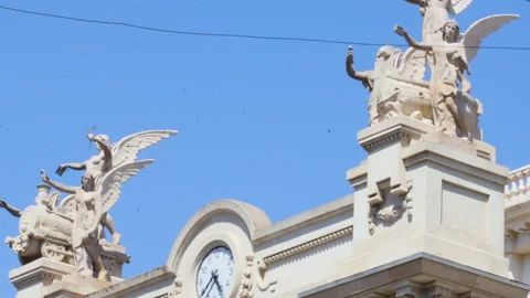 Edificio de Correos y Telegrafos in Valencia Stock Footage 346010647