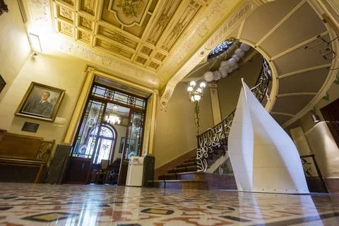  Edificio de estilo modernista de Can Prunera Edificio de estilo modernist... Stock Photos