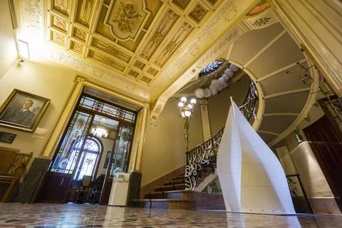 Edificio de estilo modernista de Can Prunera Edificio de estilo modernista... Stock Photos