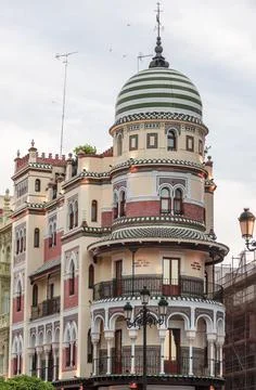 Edificio de La Adriatica Avenida de la Constitucion Seville Andalusia Spain Stock Photos