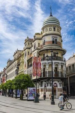 Edificio de La Adriatica, Seville, Andalucia, Spain, Europe Stock Photos