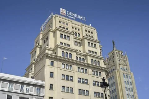  Edificio Generali, Calle de Alcala, Madrid, Spanien *** Edificio Generali... Stock Photos