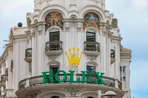 Edificio Grassy building with the Rolex sign one of the most beautiful buildi Fotos de archivo