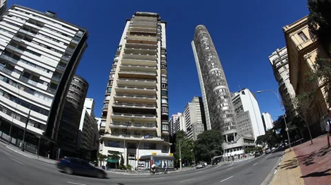 Edifício Italia Sao Paulo Brazil skyline Видео 28932850