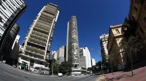 Edifício Italia Sao Paulo Brazil skyline Видео 28935431