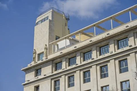  Edificio La Equitativa, Alcala 63, Madrid, Spanien *** Edificio La Equita... Stock Photos