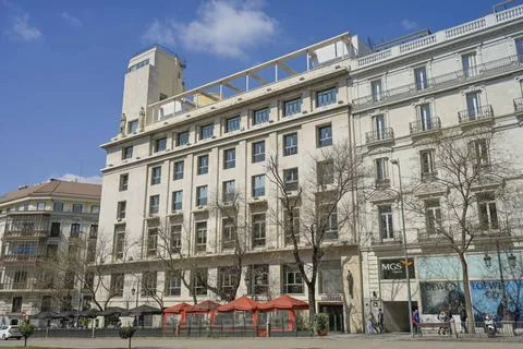  Edificio La Equitativa, Alcala 63, Madrid, Spanien *** Edificio La Equita... Stock Photos