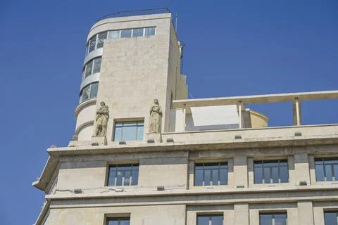  Edificio La Equitativa, Alcala 63, Madrid, Spanien *** Edificio La Equita... Stock Photos