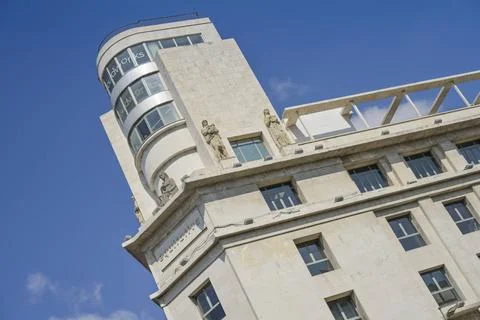  Edificio La Equitativa, Alcala 63, Madrid, Spanien *** Edificio La Equita... Stock Photos