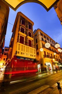  Edificio modernista en la calle Colon. Palma. Mallorca. Baleares. Espana.... Stock Photos