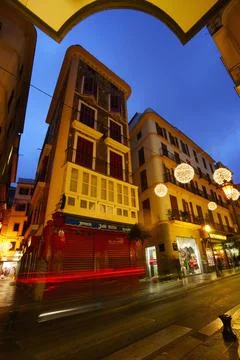  Edificio modernista en la calle Colon. Palma. Mallorca. Baleares. Espana.... Stock Photos