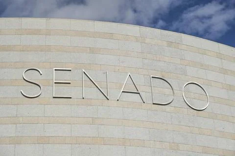  Edificio Senado, Calle de Bailen, Madrid, Spanien *** Edificio Senado, Ca... Stock Photos