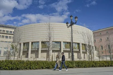  Edificio Senado, Calle de Bailen, Madrid, Spanien *** Edificio Senado, Ca... Stock Photos
