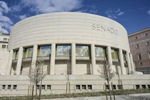  Edificio Senado, Calle de Bailen, Madrid, Spanien *** Edificio Senado, Ca... Stock Photos