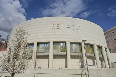  Edificio Senado, Calle de Bailen, Madrid, Spanien *** Edificio Senado, Ca... Stock Photos