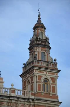 Edificio Telefonica Building at Plaza Nueva Square - Seville Fotos de archivo