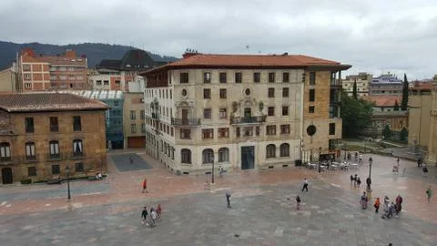 Edificios emblemáticos de la ciudad de Oviedo, España Stock Photos