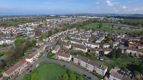 Edinburgh aerial 4k Video stock 129687083