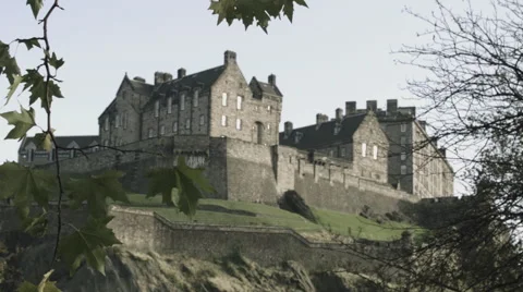 Edinburgh Castle in Autumn Stock Footage 43669771
