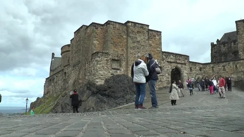 Edinburgh Castle Up Close 스톡 동영상 79275931