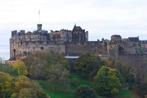 Edinburgh castle close up Stock Photos