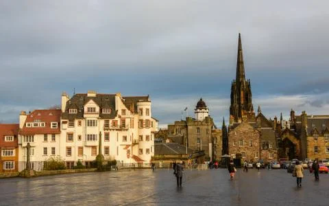 The Edinburgh Castle Esplanade Stock Photos
