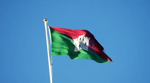 Edinburgh Castle Flag Waving Stock Footage 59741888