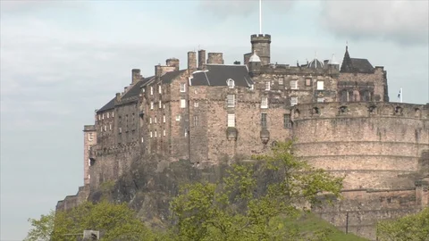 Edinburgh Castle Stock Footage 127679029
