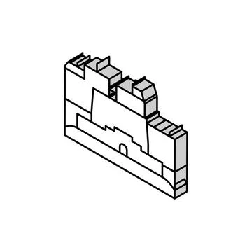 Edinburgh castle isometric icon vector illustration Ilustração Stock