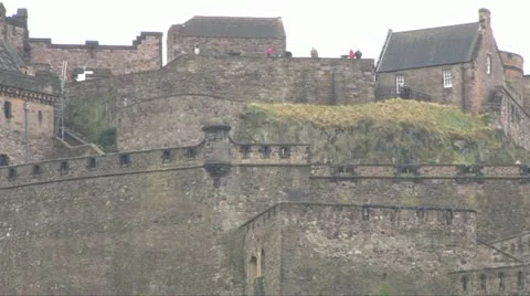 Edinburgh Castle Newtown View Stock Footage 10884674