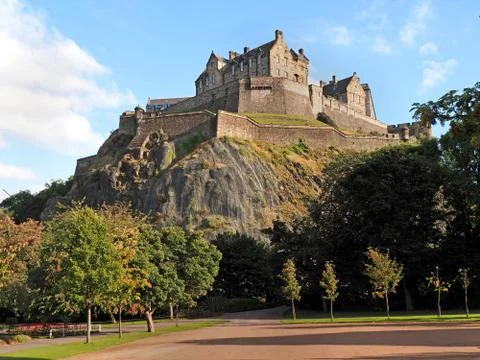 Edinburgh Castle rock Stock Photos