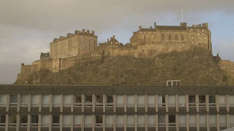Edinburgh Castle Time lapse Stock Footage 73962593
