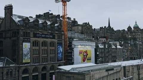 Edinburgh city art centre Stock Footage 128276345