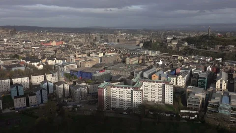 Edinburgh city scape pan 4K 動画素材 80916516