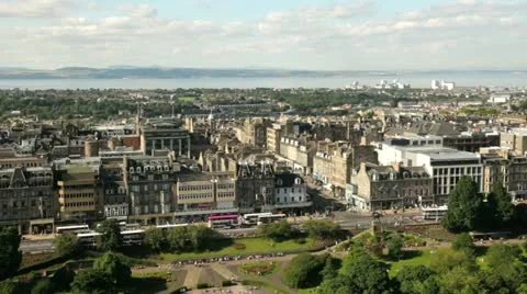 Edinburgh cityscape Stock Footage 12329069