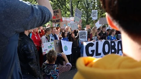 Edinburgh Climate March (3rd Global) Stock Footage 117827395